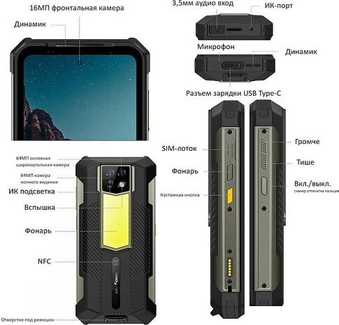 Смартфон Ulefone Armor 24 12GB/256GB (черный)