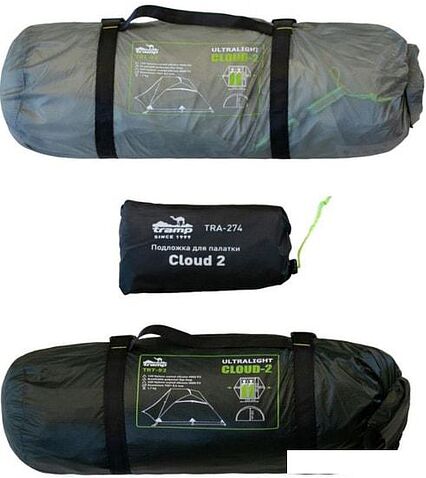 Кемпинговая палатка TRAMP Cloud 2 Si (зеленый)