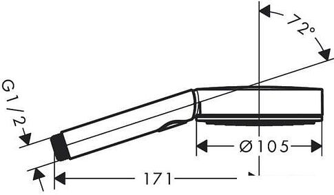 Душевая лейка Hansgrohe Pulsify Select 105 3jet Activation 24100700 (белый матовый)