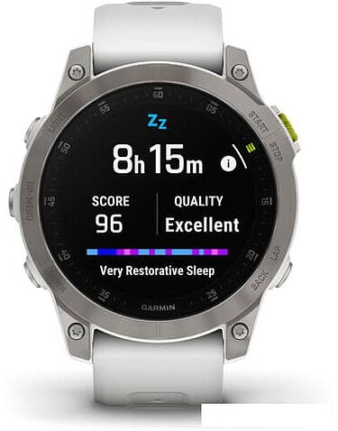 Умные часы Garmin Epix Sapphire Gen 2 (серебристый титан/белый)