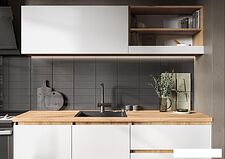 Готовая кухня Стендмебель Хелен 1.7 (белый/дуб крафт золотой)