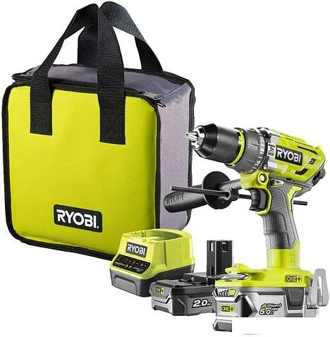 Ударная дрель-шуруповерт Ryobi R18PD7-252S 5133004391 (с 2-мя АКБ, сумка)