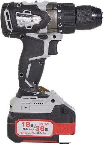 Дрель-шуруповерт Интерскол ДА-13/36В 70 814.2.2.70 (с 2-мя АКБ, кейс)