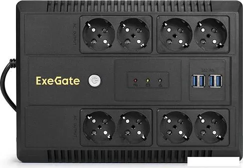 Источник бесперебойного питания ExeGate Neo NNB-800.LED.AVR.8SH.CH EX293854RUS