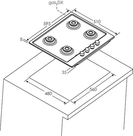 Варочная панель Candy CHG6BF4WPBB
