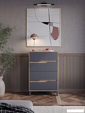 Комод ЭлиГард Eyva 4S ( дуб вотан/графит)
