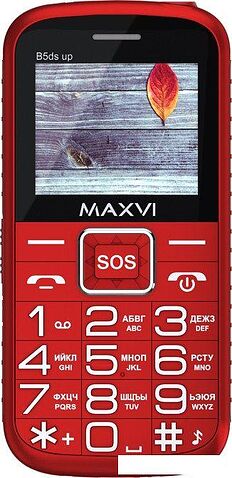 Телефон Maxvi B5ds up (красный)