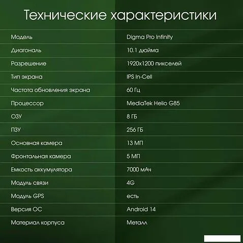 Планшет Digma Pro Infinity 4G 8GB/256GB (темно-коричневый)