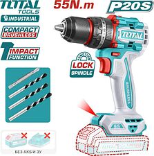Ударная дрель-шуруповерт Total TIDLI205581 (без АКБ)