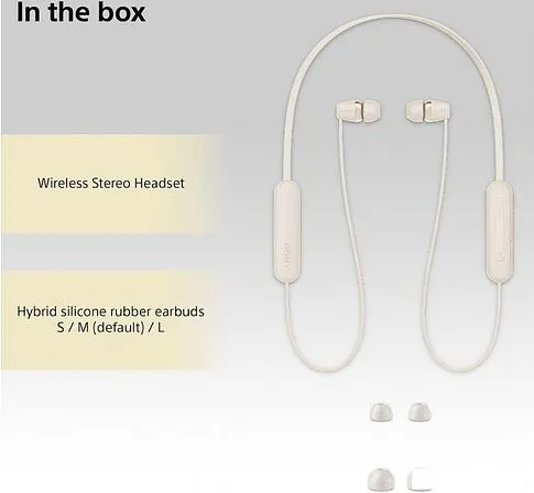 Наушники Sony WI-C100 (бежевый)