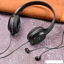 Наушники Hoco W24 (черный/золотистый)