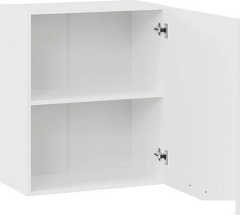 Шкаф навесной Трия Тиана 1В6 с одной дверью (белый/белый супермат)