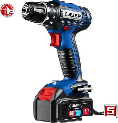 Дрель-шуруповерт Зубр Профессионал DL-201-42 (с 2-мя АКБ, кейс)