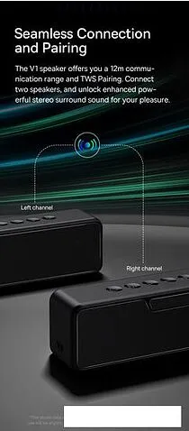 Беспроводная колонка Baseus V1 Outdoor Waterproof Portable Wireless Speaker WSVY000001