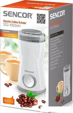 Электрическая кофемолка Sencor SCG 1050WH