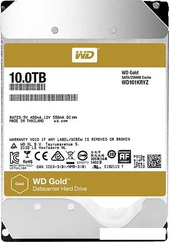 Жесткий диск WD Gold 10TB [WD101KRYZ]