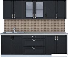 Готовая кухня Интерлиния Мила Крафт 2.4Б (дуб английский)