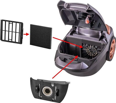 Пылесос Endever SkyClean VC-250 (серый/фиолетовый)