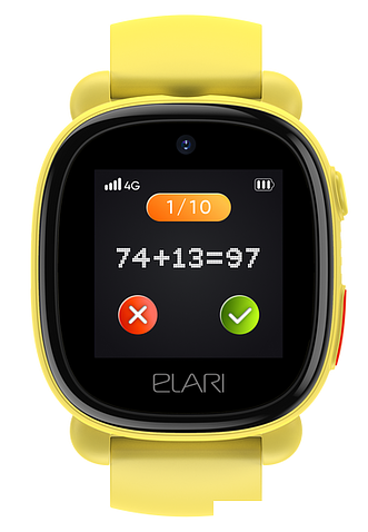 Детские умные часы Elari KidPhone 4G Lite (желтый)