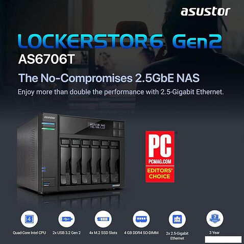 Сетевой накопитель ASUSTOR Lockerstor 6 Gen2 AS6706T