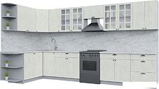 Готовая кухня Интерлиния Берес 1.7x2.1 правая (дуб снежный/серый каспий) Готовая кухня Интерлиния Берес 1.7x2.1 правая (дуб снежный/серый каспий)