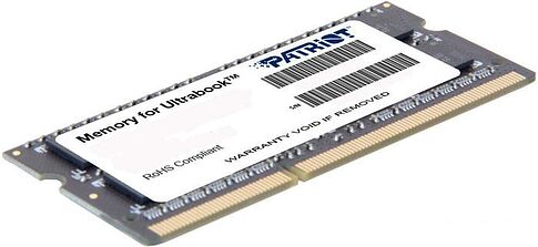 Оперативная память Patriot Memory for Ultrabook 4GB DDR3 SO-DIMM PC3-12800 (PSD34G1600L81S)