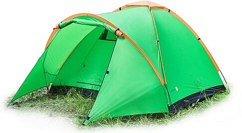 Треккинговая палатка Sundays Camp 4 (зеленый/желтый)