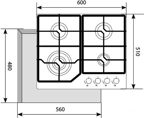 Варочная панель LEX GVG 6040-1 IV Light