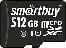 Карта памяти Smart Buy microSDXC SB512GBSDCL10-01 512GB (с адаптером)