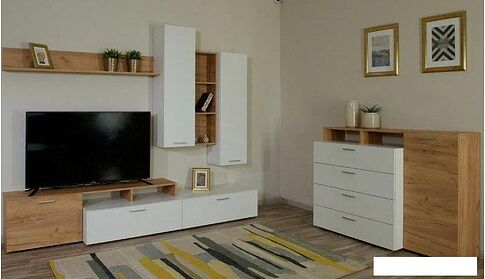 Комод Империал Невио-1 (дуб крафт золотой-белый)