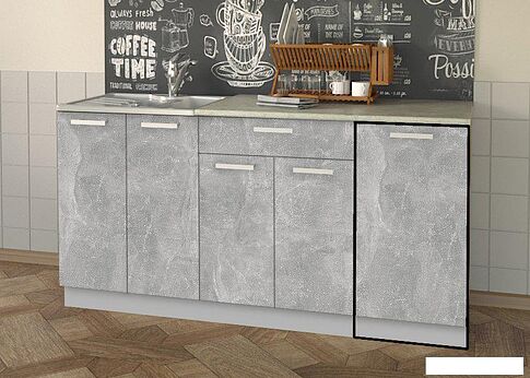 Шкаф напольный Интерлиния Компо НШ45р-1дв (дуб венге)