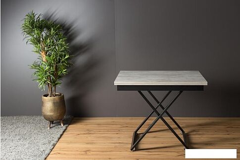 Журнальный столик Levmar Accord D51/S53 (бетон/черный)