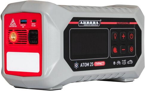 Портативное пусковое устройство с компрессором Aurora Аtom 25 Турист (7в1)