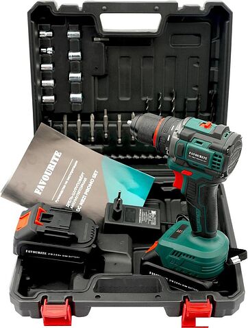 Дрель-шуруповерт Favourite DC NB21 PROMO Set 121158221 (с 2-мя АКБ, кейс)