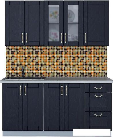 Готовая кухня Интерлиния Мила Крафт 1.6Б (дуб королевский)