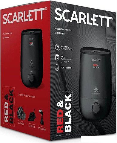 Увлажнитель воздуха Scarlett SC-AH986M30 (красный/черный)