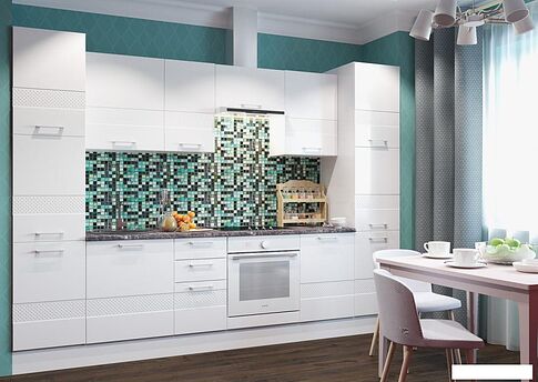 Шкаф напольный Горизонт Люкс 40 (белый гл)