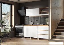 Готовая кухня Стендмебель Хелен 1.7 (белый/дуб крафт золотой)