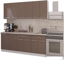 Готовая кухня Кастанье Марта 2.0 (трюфель коричневый) Готовая кухня Кастанье Марта 2.0 (трюфель коричневый)