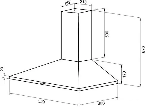 Кухонная вытяжка Krona Ulrika 600 PB (черный)