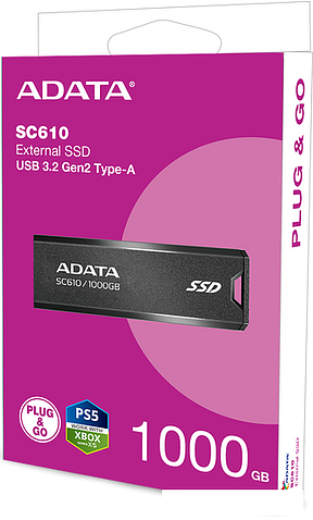 Внешний накопитель ADATA SC610 1000GB SC610-1000G-CBK/RD