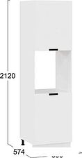 Шкаф напольный Трия Гренада 1П6 (белый/холст белый)