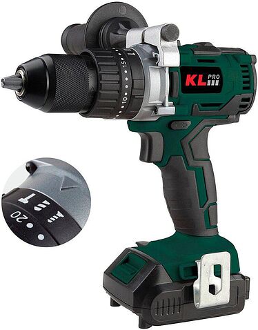 Ударная дрель-шуруповерт KLPRO KLDM18B-20 (с 2-мя АКБ, кейс)