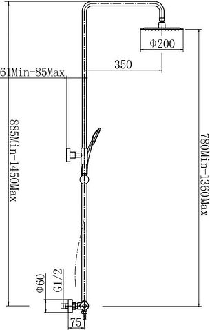 Душевая система  Fashun A52427