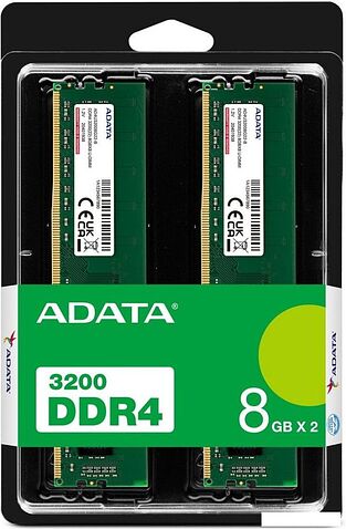 Оперативная память ADATA Premier 2x8ГБ DDR4 3200 МГц AD4U32008G22-DTGN