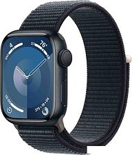 Умные часы Apple Watch Series 9 41 мм (алюминиевый корпус, полуночный/полуночный, нейлоновый ремешок) Умные часы Apple Watch Series 9 41 мм (алюминиевый корпус, полуночный/полуночный, нейлоновый ремешок)