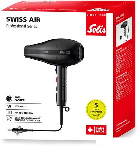 Фен Solis Swiss Air (черный)