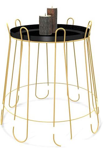 Журнальный столик Sheffilton SHT-CT6 (золото/черный муар)