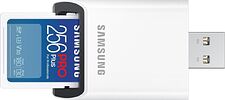 Карта памяти Samsung PRO Plus 2023 SDXC 256GB (с кардридером)