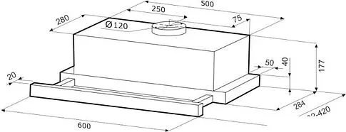 Кухонная вытяжка Krona Kerry 600 PB (белый)